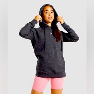 Brand New Gymshark Sol Lift Oversized Hoodie Size Medium Grey Marl & Pink